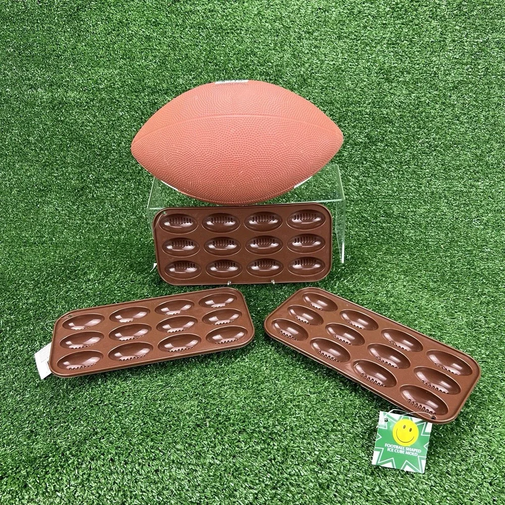 Mini Football Ice Cube Trays - 12 Molds Total 1